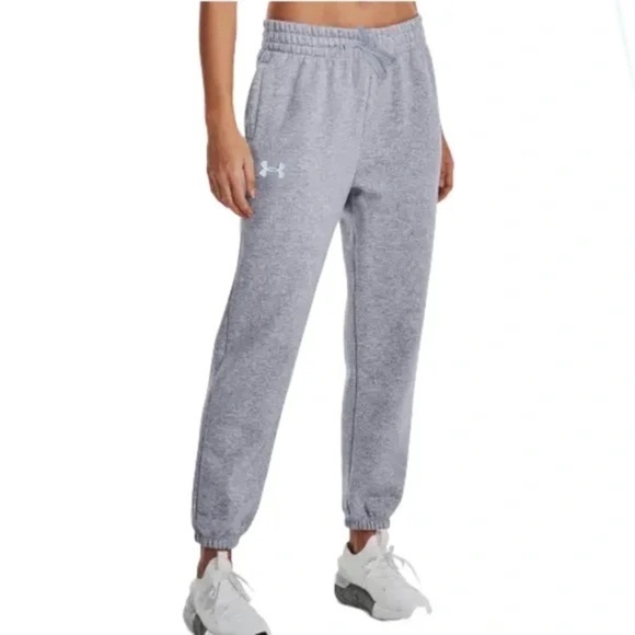 UNDER ARMOUR • Girls Rival Fleece Sweatpants Joggers - Picture 2 of 8